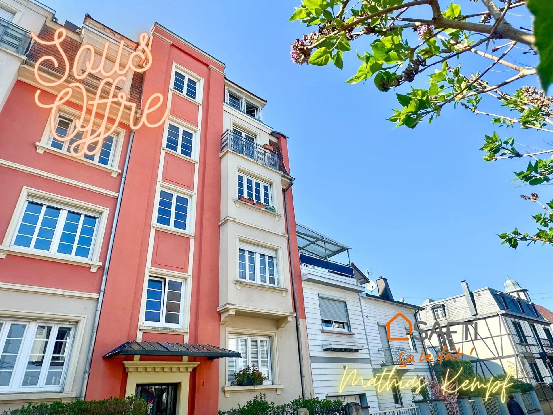 PROCHE RIVETOILE NEUDORF 1P - 3eme 40m² BALCON