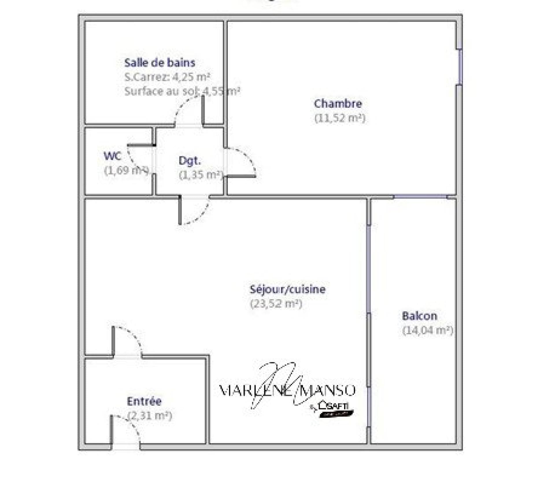 T2 avec balcon + piscine + stationnement privatif — photo 6