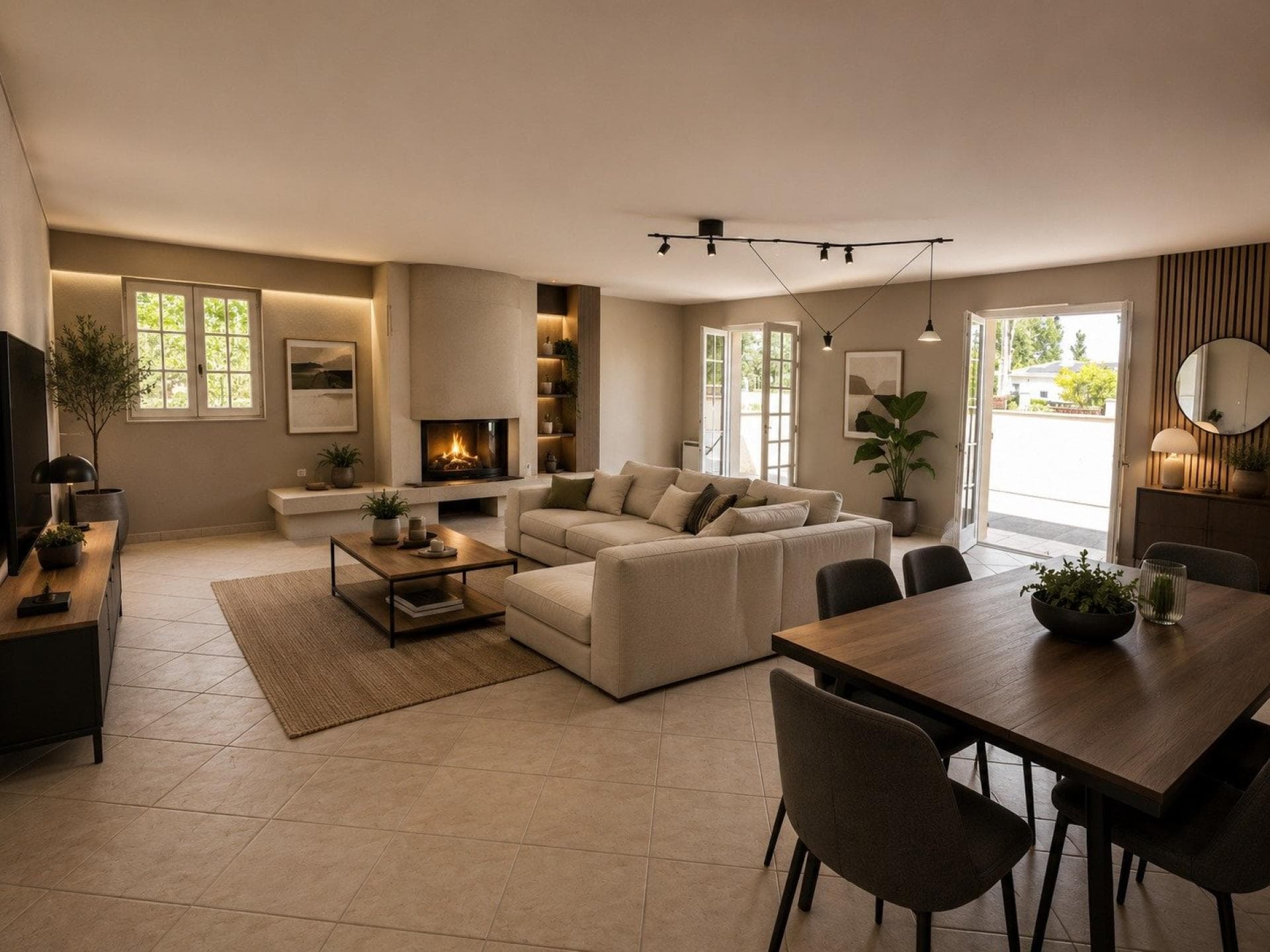 Maison de plain pied, 5 chambres, piscine