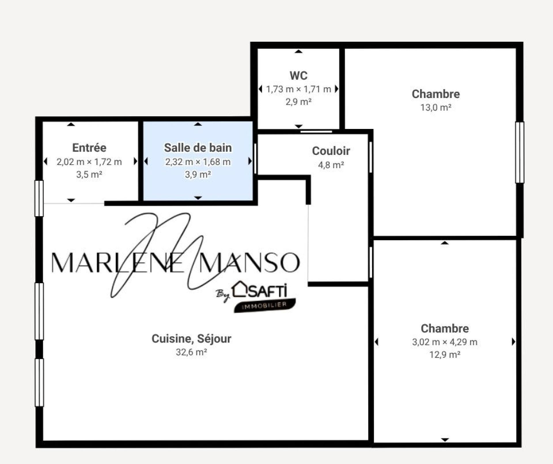 T3 lumineux de 73 m² avec 2 places — photo 3